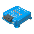 Victron Orion XS 12/12-50A blue DC-DC battery charger with black terminal block, angled product shot.