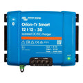 Victron Energy Orion-Tr Smart 12/12-30 isolated DC/DC charger, blue rectangular device with control panel and green LED indic