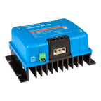 Victron Orion-Tr Smart blue DC-DC charger with black heat sink fins and terminal connections visible against white background
