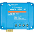 Victron Energy Orion-Tr 24/12-20 DC/DC converter, blue metal device with four terminal connections and specifications visible