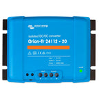 Victron Energy Orion-Tr 24/12-20 isolated DC/DC converter, blue rectangular device with black side handles and control termin
