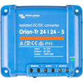 Victron Energy Orion-Tr 24/24-5 isolated DC/DC converter, blue rectangular device with terminal connectors and on/off indicat
