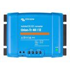 Victron Energy Orion-Tr 48/12 isolated DC/DC converter, blue rectangular device with black side brackets, input/output termin