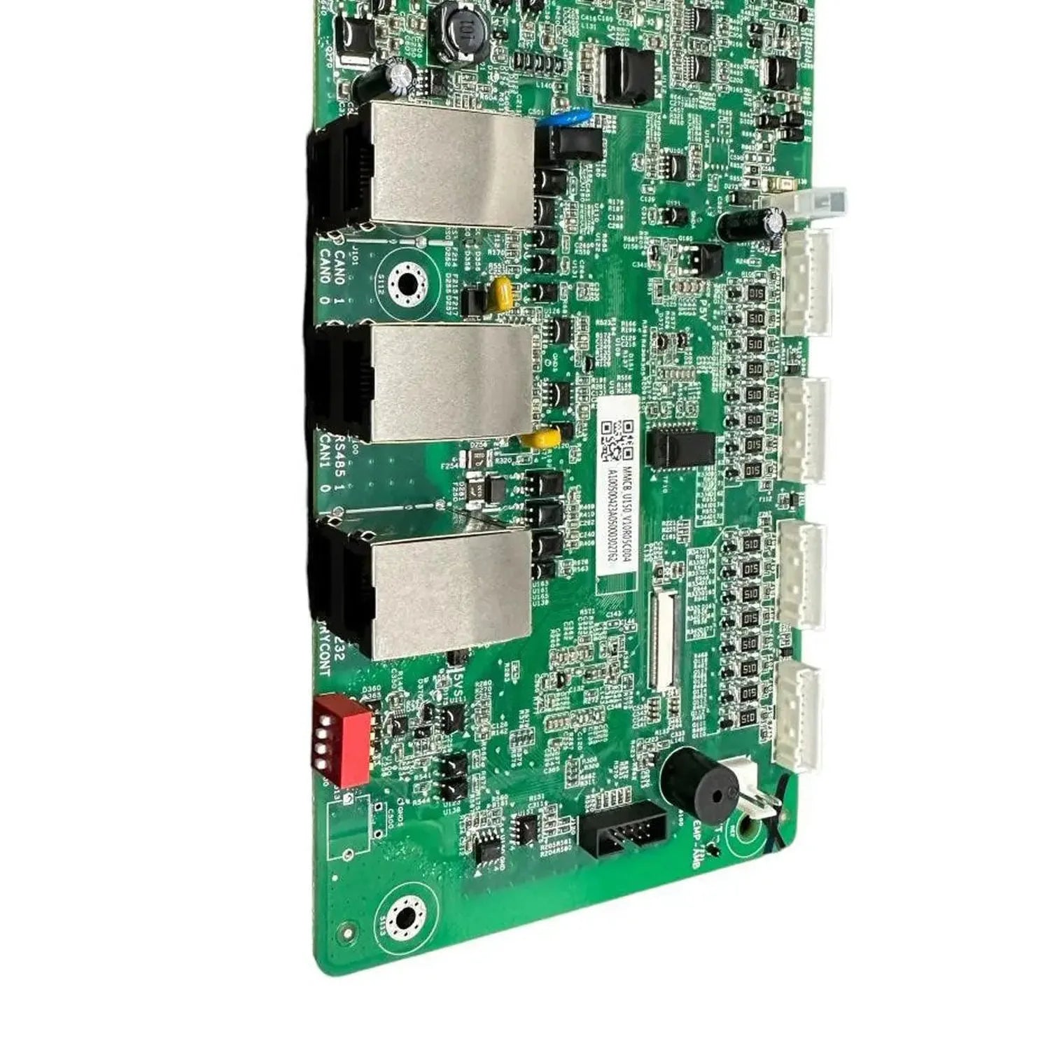 BMS replacement circuit board for Pylontech US2000C battery, front view showing metal heat sinks, electronic components, and 