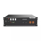 Pylon Tech US3000C battery management system unit with power controls, status indicators, and orange terminal connectors on b