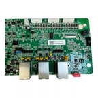 Green circuit board with metal connectors and component labels for Pylontech US3000C battery management system.