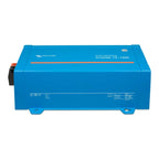 Blue rectangular Victron Pure Sinewave Inverter 12/1600 with orange accent stripe and black terminal block on left side.