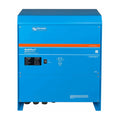 Victron Energy MultiPlus-II blue inverter charger unit with orange stripe, front view showing charger and inverter indicator 