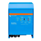Victron Energy MultiPlus 12/3000/120 inverter charger, blue metal enclosure with indicator lights and control panel showing c