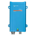 Victron Energy MultiPlus 24/1200/25 blue inverter charger with mounting brackets and terminal connections, front view.