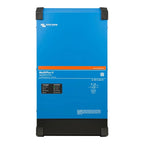 Victron Energy MultiPlus-II 24/5000/120 inverter charger, blue and black unit with status indicators and technical specificat