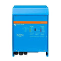 Victron Energy MultiPlus 5000 inverter charger, blue metal enclosure with orange stripe, front panel controls and indicators 