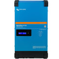 Victron Energy MultiPlus-II GX inverter charger with blue casing, digital display showing battery status at 99.9%, and black 