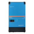 Victron Energy MultiPlus-II 48V inverter charger with blue face, black corners, and status indicator labels on front panel.