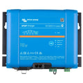 Victron Energy blue smart charger with 12V 30A output, front view showing mode button, status indicators, and terminal connec