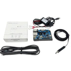 USB to RJ45 console cable kit with circuit board, power adapter, and cables displayed with original packaging.