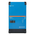 Victron Energy Quattro-II blue inverter charger unit with black corner handles and status indicators displayed against white 