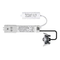 LED emergency spot light kit with cylindrical battery pack, control module, and adjustable bracket mount.