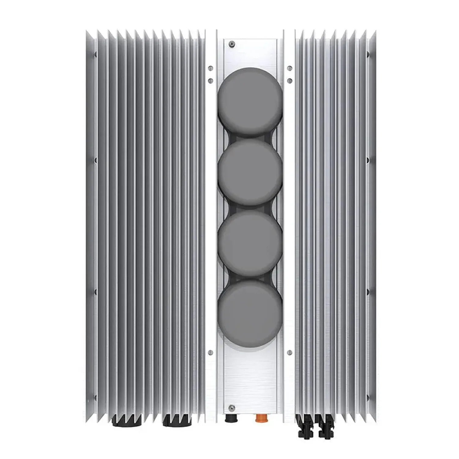 Solis 6kW Hybrid ESS Kit with vertical stacked battery modules and integrated cooling fins, front view.