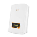 White Solis S5 Series solar inverter with orange control panel featuring LCD display and navigation buttons, shown as product