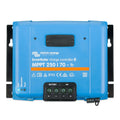 Victron Energy SmartSolar MPPT 250/70-Tr blue charge controller with black terminal block connectors and status indicator lig