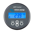 Victron Energy MPPT Control remote display panel showing 23.9 volts on blue LCD screen with Setup, plus, and Select buttons.