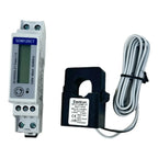 Eastron SDM120CT energy meter with split core current transformer and cable, product components displayed together.