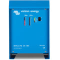 Victron Energy Skylla-TG 24/100 battery charger with blue metal casing, featuring LED indicator lights for voltage and curren