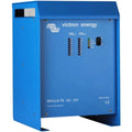 Blue Victron Energy Skylla-TG 48/50 battery charger unit with control panel featuring output voltage and current indicator li