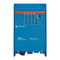 Victron Energy Skylla-i 24/100 three-output battery charger with blue casing and orange control panel displaying voltage and 