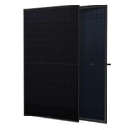 Two black all-in-one solar panels shown side by side against white background, product display shot.
