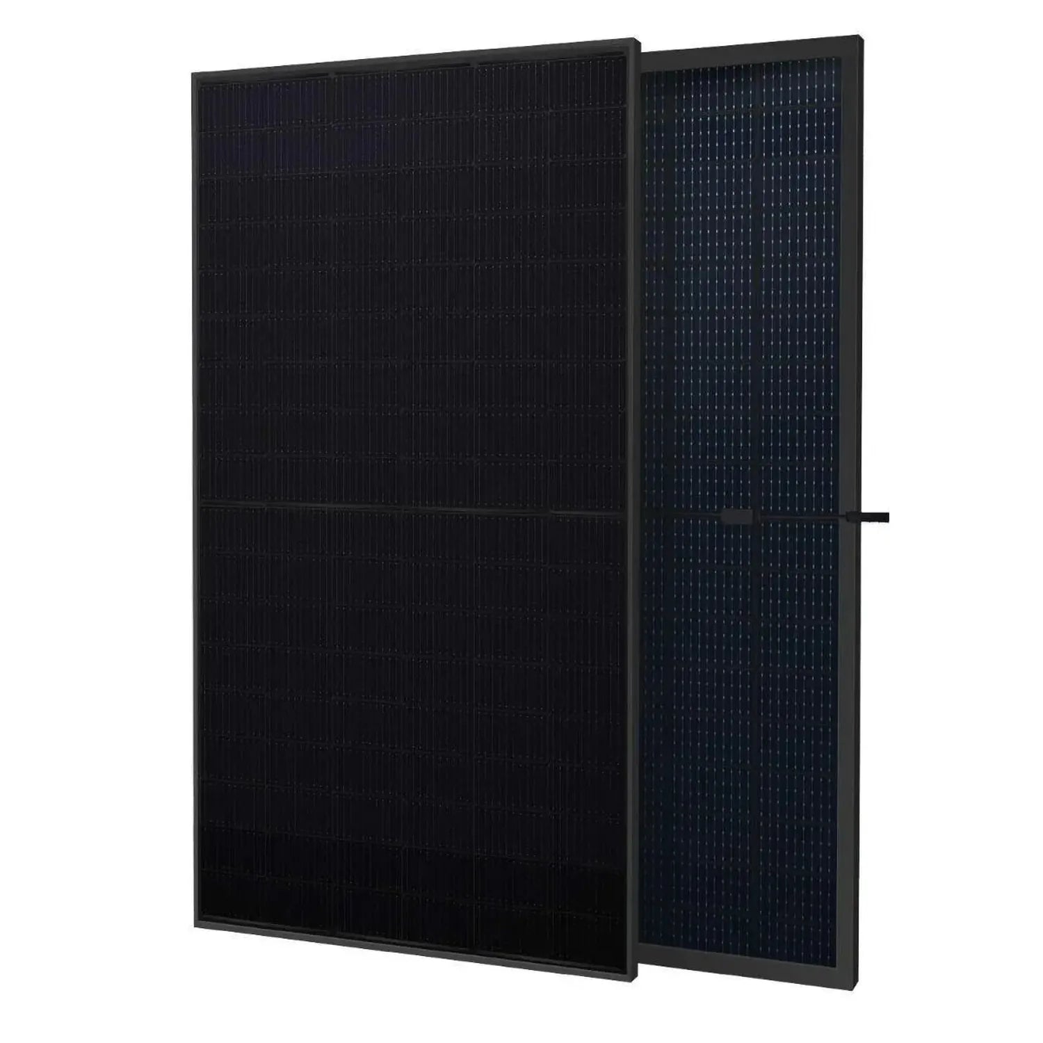Two black all-in-one solar panels shown side by side against white background, product display shot.