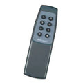 Varilight V-Pro remote control with eight numbered buttons arranged in two columns, dark gray casing with light gray button p