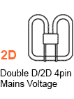 2D Double D/2D 4pin Mains Voltage