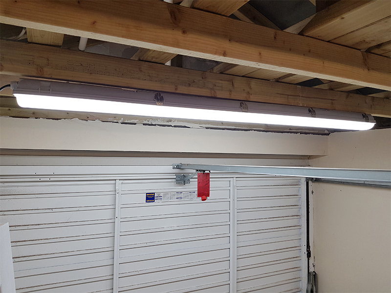 LED commercial light in garage