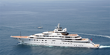LED Lights installed on mega yacht