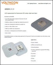 2D LED lamp & Emergency Driver