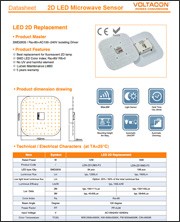 2D LED lamp built in sensor