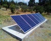 Solar panels on triangles