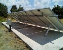 Back side of solar panel triangles